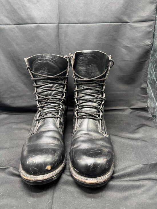 Vintage 1983 Military Issue Black Leather Addison Shoe Co. Combat Boot Size 9.5 main image 4